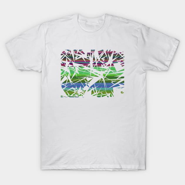 Computer Screen Glitch - Rainbow Scratch T-Shirt by ArtsoftheHeart